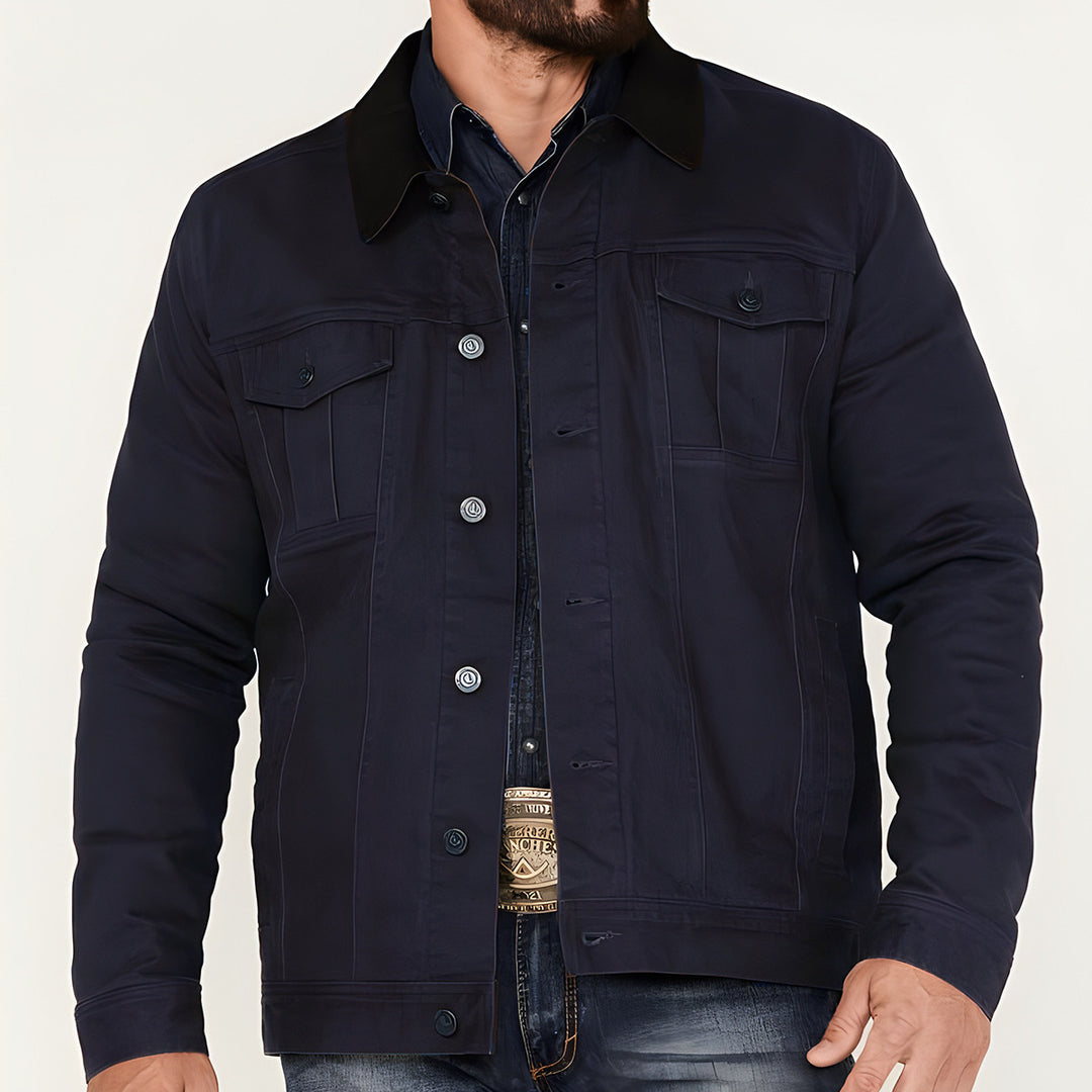 Herren Jeansjacke im klassischen Stil mit praktischen Taschen Echoarchiv