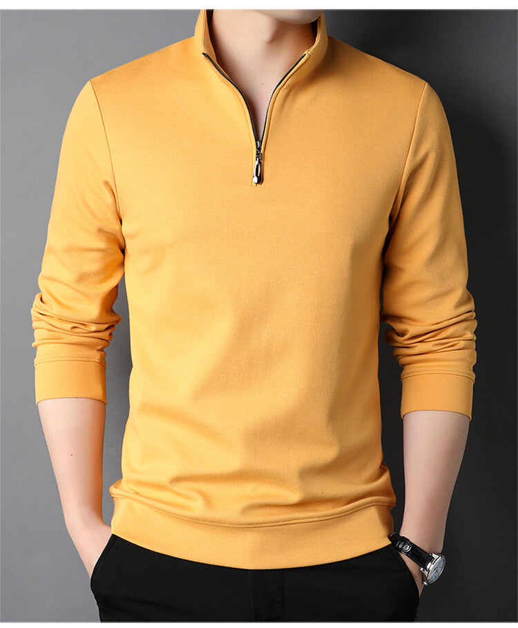 Herren Stehkragen Pullover mit Reißverschluss Echoarchiv