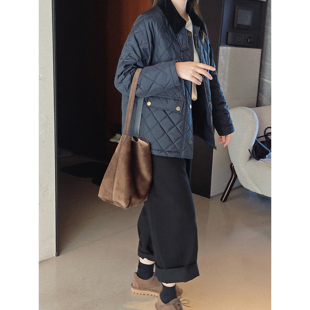 Damen Modische Steppjacke mit Kragen Echoarchiv