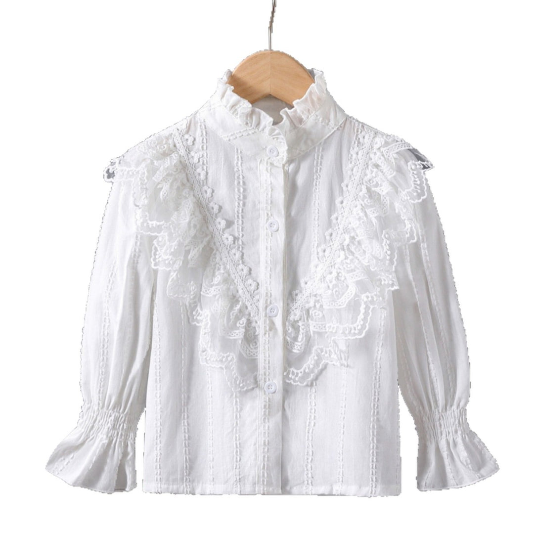 Mädchen Rüschenbluse mit eleganten Spitzenakzenten Echo Archiv