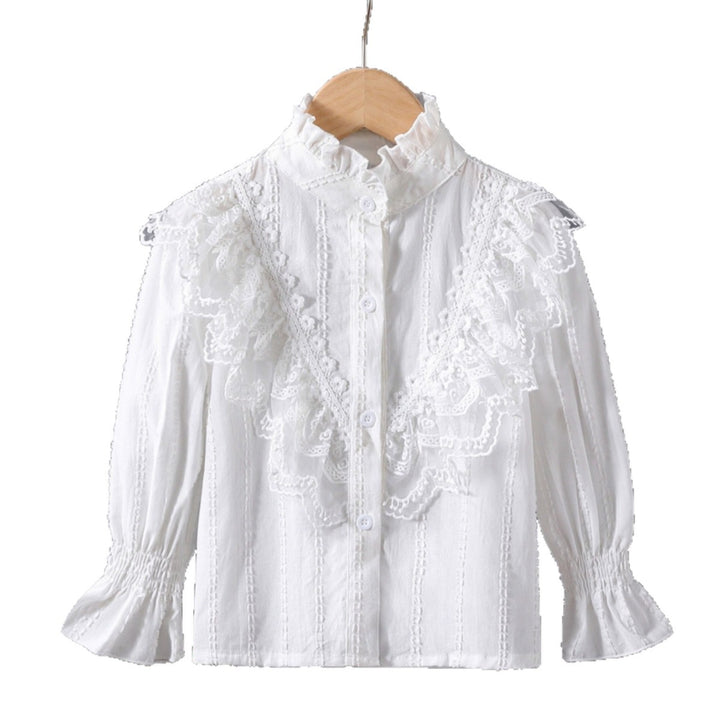 Mädchen Rüschenbluse mit eleganten Spitzenakzenten Echo Archiv