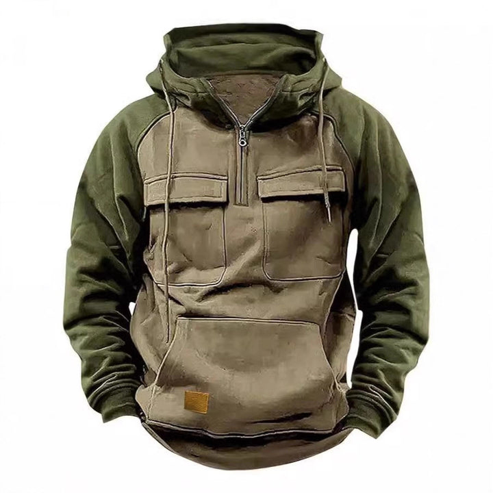 Herren stylischer Kapuzenpullover mit funktionalen Taschen Echoarchiv