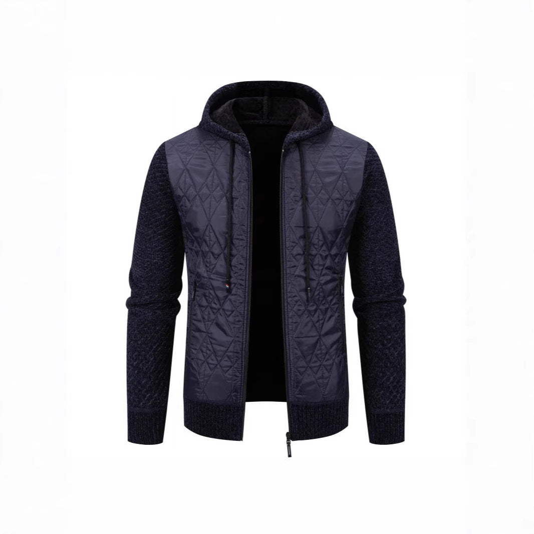Herren gesteppte Übergangsjacke mit hohem Kragen und modernem Design Echoarchiv