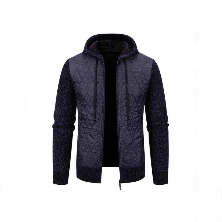 Herren gesteppte Übergangsjacke mit hohem Kragen und modernem Design Echoarchiv