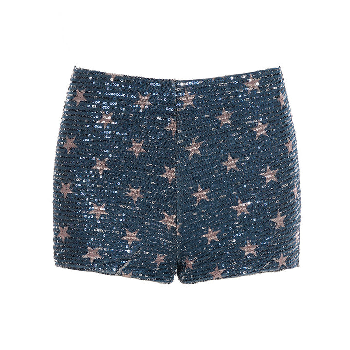 Damen Minirock mit glitzerndem Polka-Dot-Muster und elastischem Bund Echo Archiv