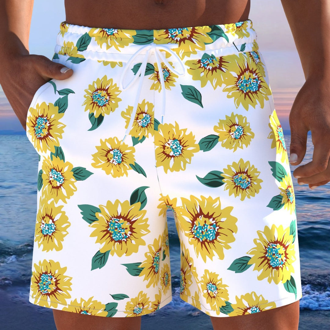 Herren Badeshorts mit modernem Streifen-Design und elastischem Bund Echo Archiv