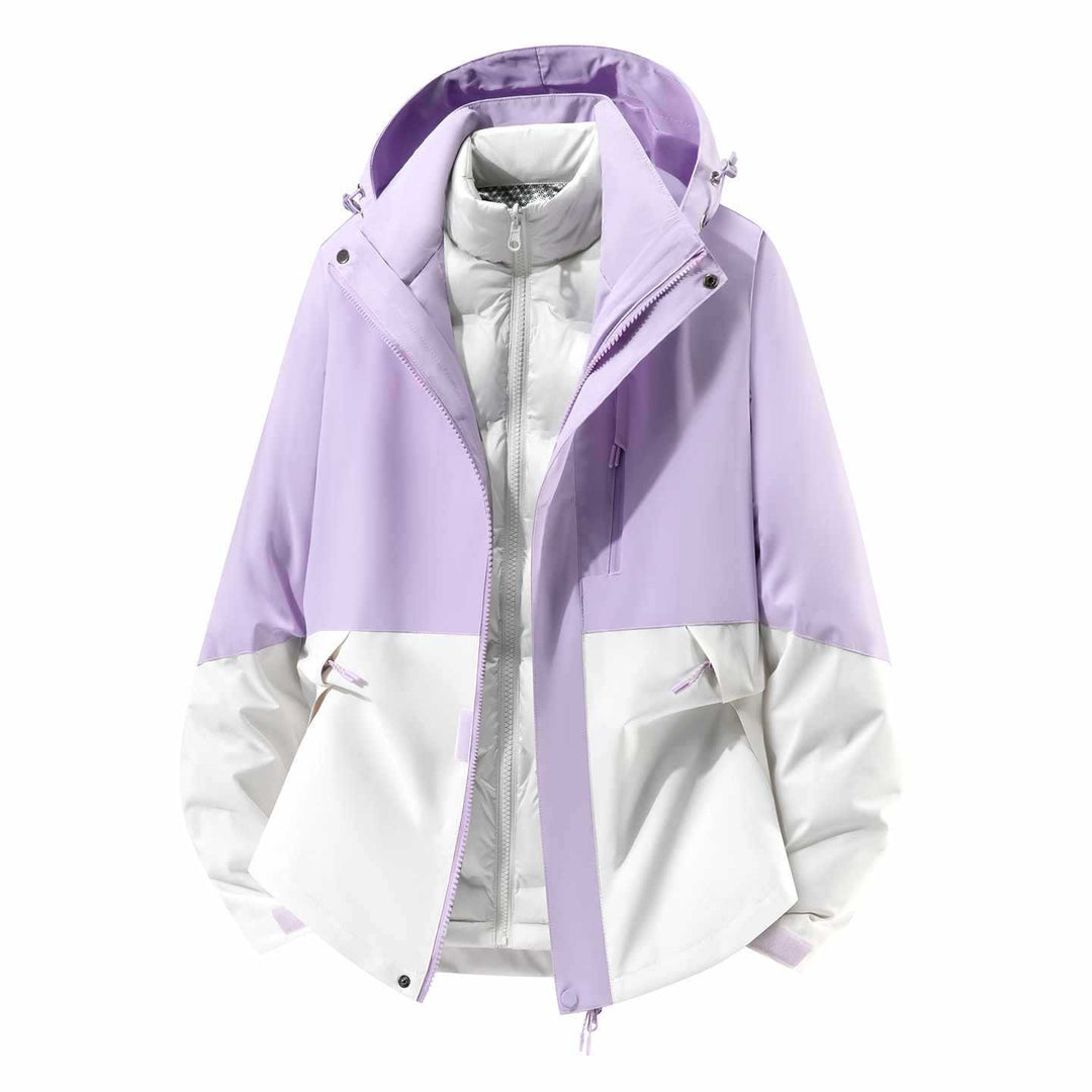 Herren Wasserfeste dreiteilige Winterjacke mit abnehmbarer Daunen-Innenjacke und Kapuze Echo Archiv