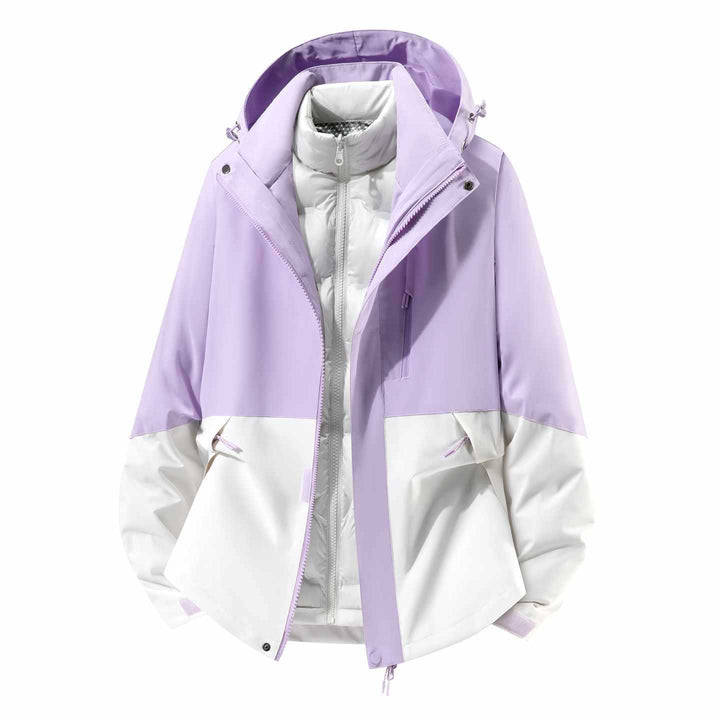 Herren Wasserfeste dreiteilige Winterjacke mit abnehmbarer Daunen-Innenjacke und Kapuze Echo Archiv