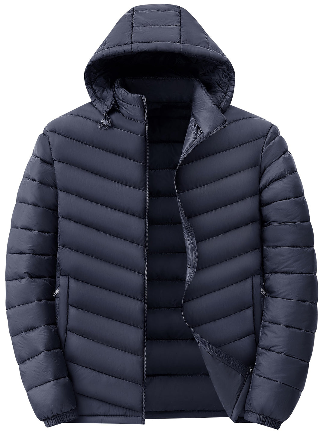 Herren Ultraleichte gesteppte Kapuzenjacke mit Thermofüllung & Packable‑Design Echoarchiv