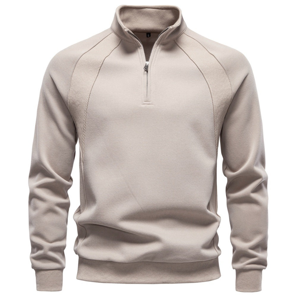 Herren Troyer-Fleecepullover mit Stehkragen und halbem Reißverschluss Echoarchiv