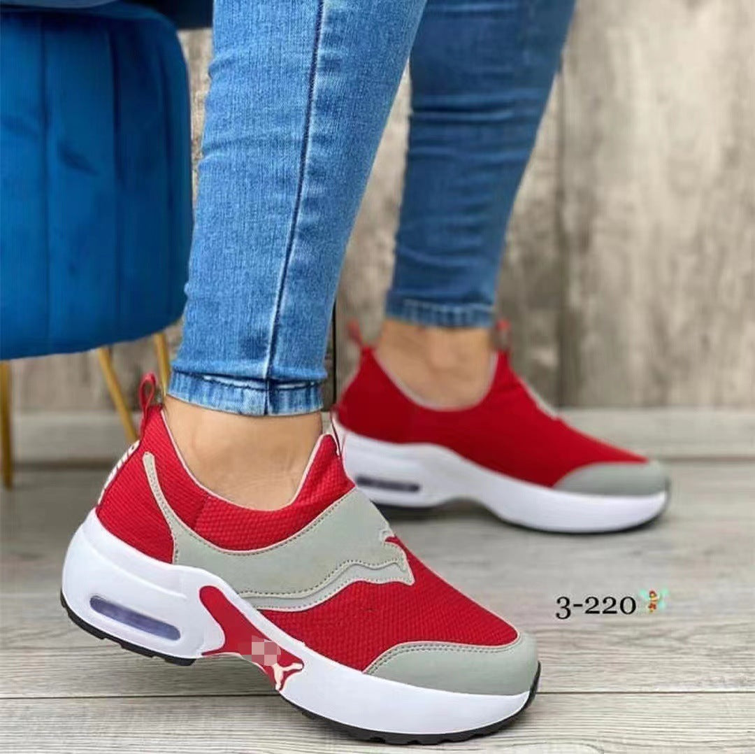 Damen Slip-On Plateausneaker mit Luftkammer und gestricktem Obermaterial Echoarchiv
