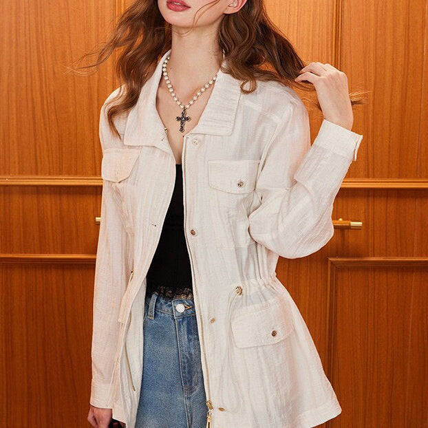 Damen Modische Leinenjacke Echoarchiv