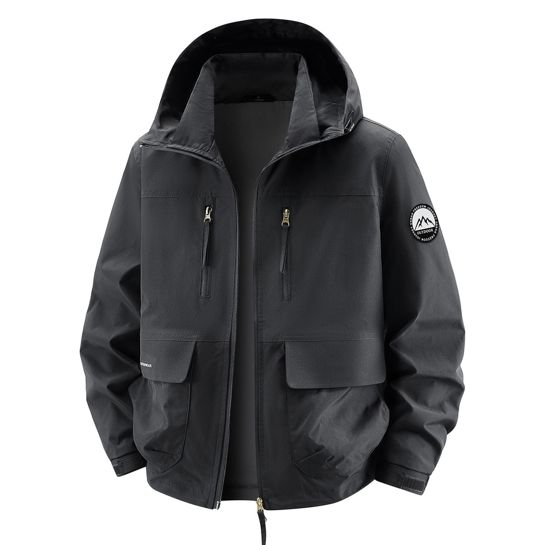 Herren Technische Kapuzen-Fieldjacke mit wasserabweisender Membran und Mehrfachtaschen Echo Archiv