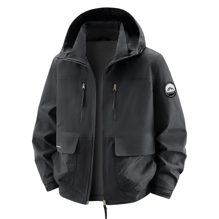 Herren Technische Kapuzen-Fieldjacke mit wasserabweisender Membran und Mehrfachtaschen Echo Archiv