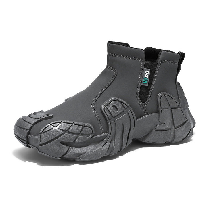Herren robuste technische Chelsea-Boots mit neoprenartigem Schaft, seitlichem Reißverschluss und profiliertem Offroad-Laufsohle – Tavélo