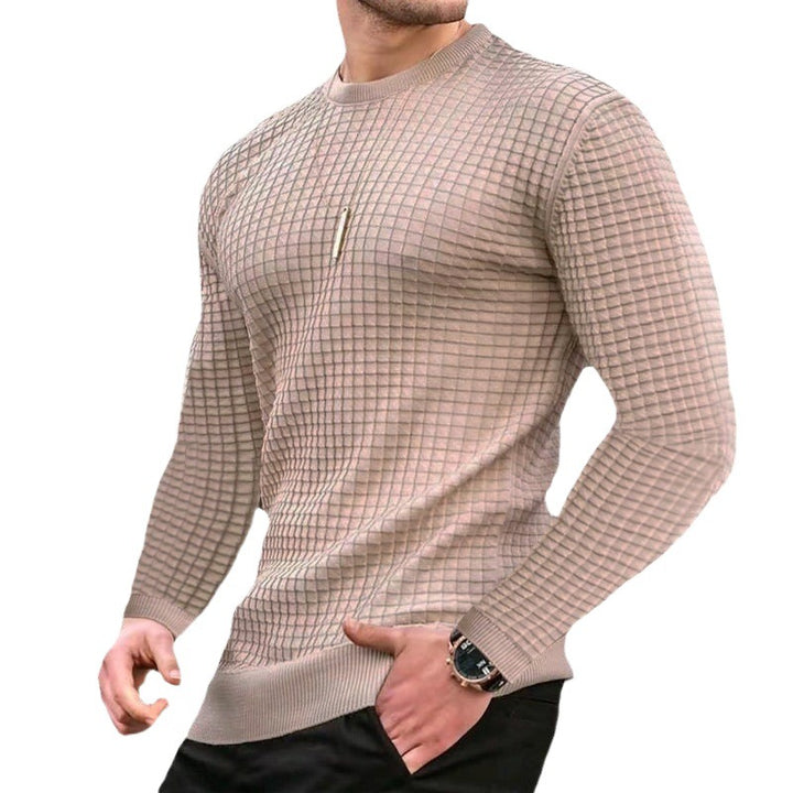 Herren Langarmshirt mit strukturiertem Design Echoarchiv