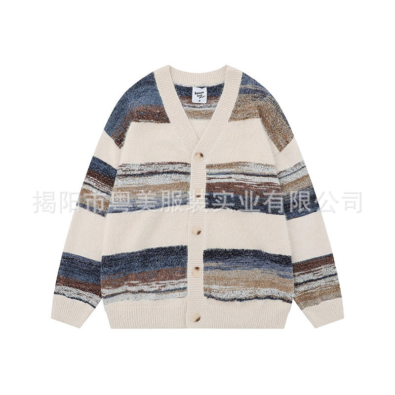 Damen Modische Strickjacke mit V-Ausschnitt Echoarchiv
