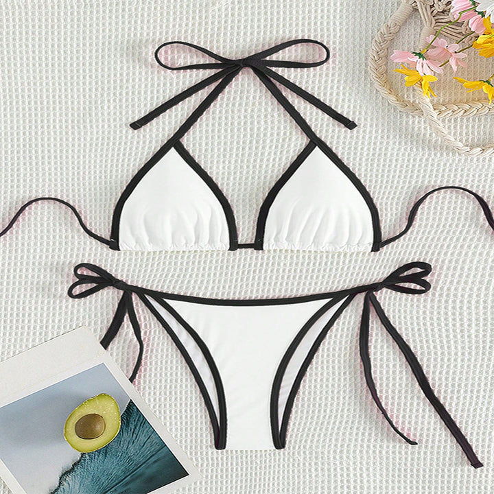 Damen Triangel-Bikini mit verspielten Schnürdetails Echo Archiv