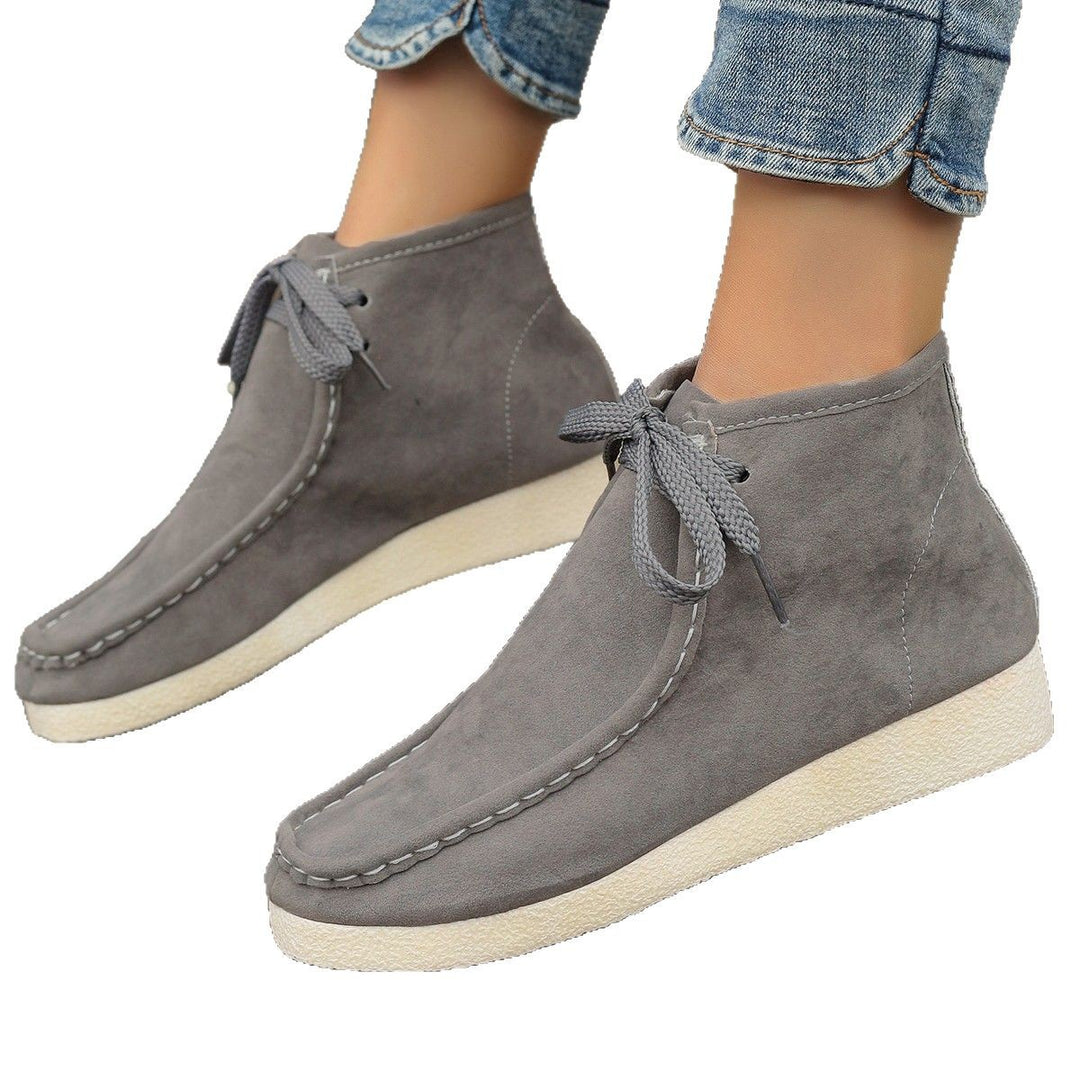 Damen  knöchelhohe Schnürboots mit Mokassinnaht, weicher Innensohle und crepe Sohle Echo Archiv