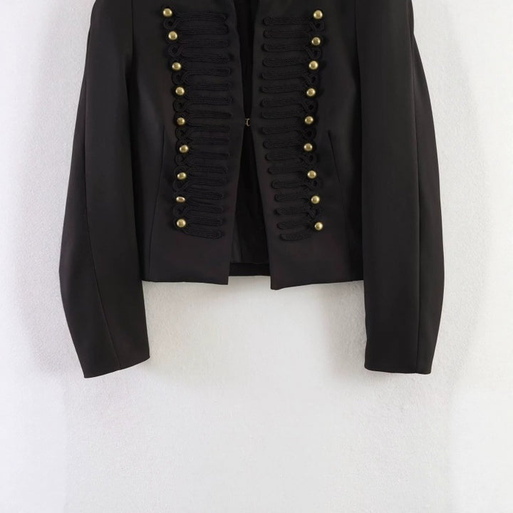 Damen Kurze marschallinspirierte Blazerjacke mit dekorativer Knopfreihe und Kordelbesatz Echo Archiv