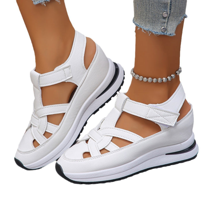 Damen nan sportliche Plateau-Sandalen mit gepolstertem Fußbett und verstellbarem Klettverschluss Echo Archiv