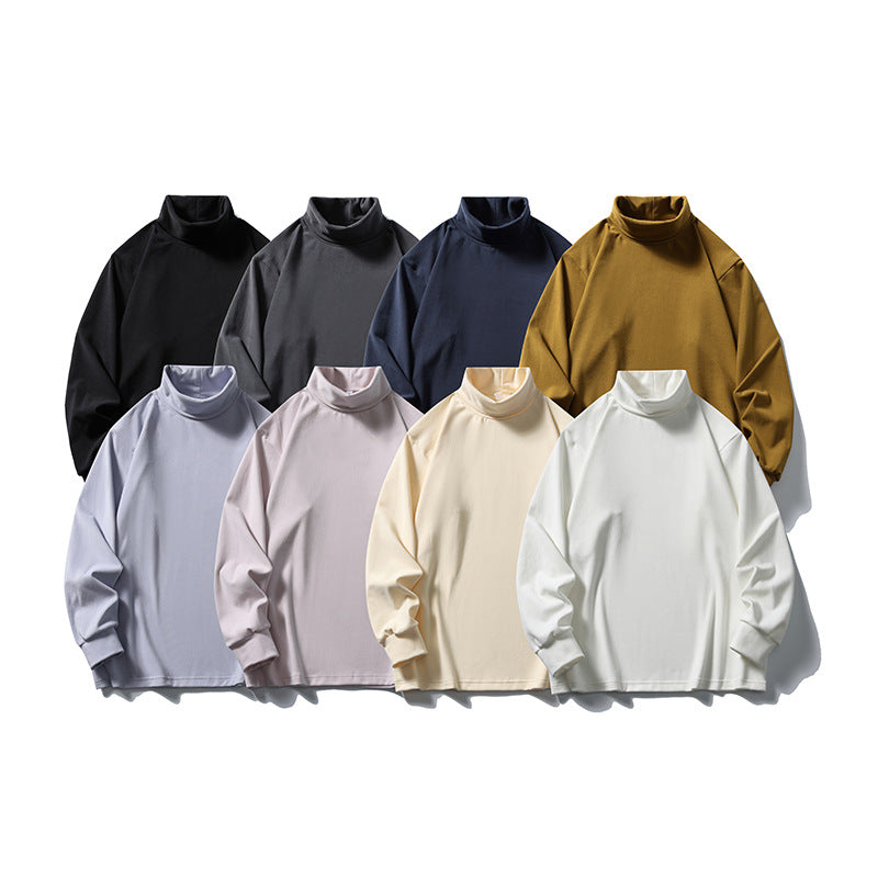 Unisex Oversize-Halbrollkragenpullover aus feinem Jersey mit Raglanärmeln und gerippten Bündchen Echo Archiv