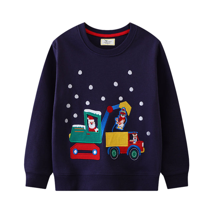 Jungen Sweatshirt mit aufregendem Baustellenfahrzeug-Motiv Echo Archiv