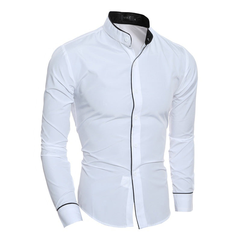 Herren Slim-Fit Hemd mit modischen Kontrastdetails Echoarchiv
