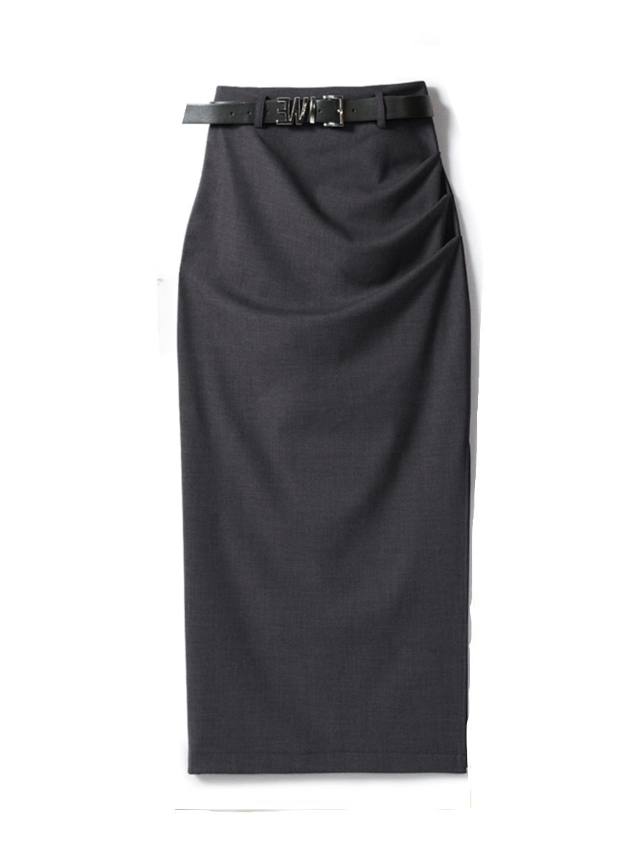 Damen Eleganter Wickelrock mit Taillengürtel Echoarchiv