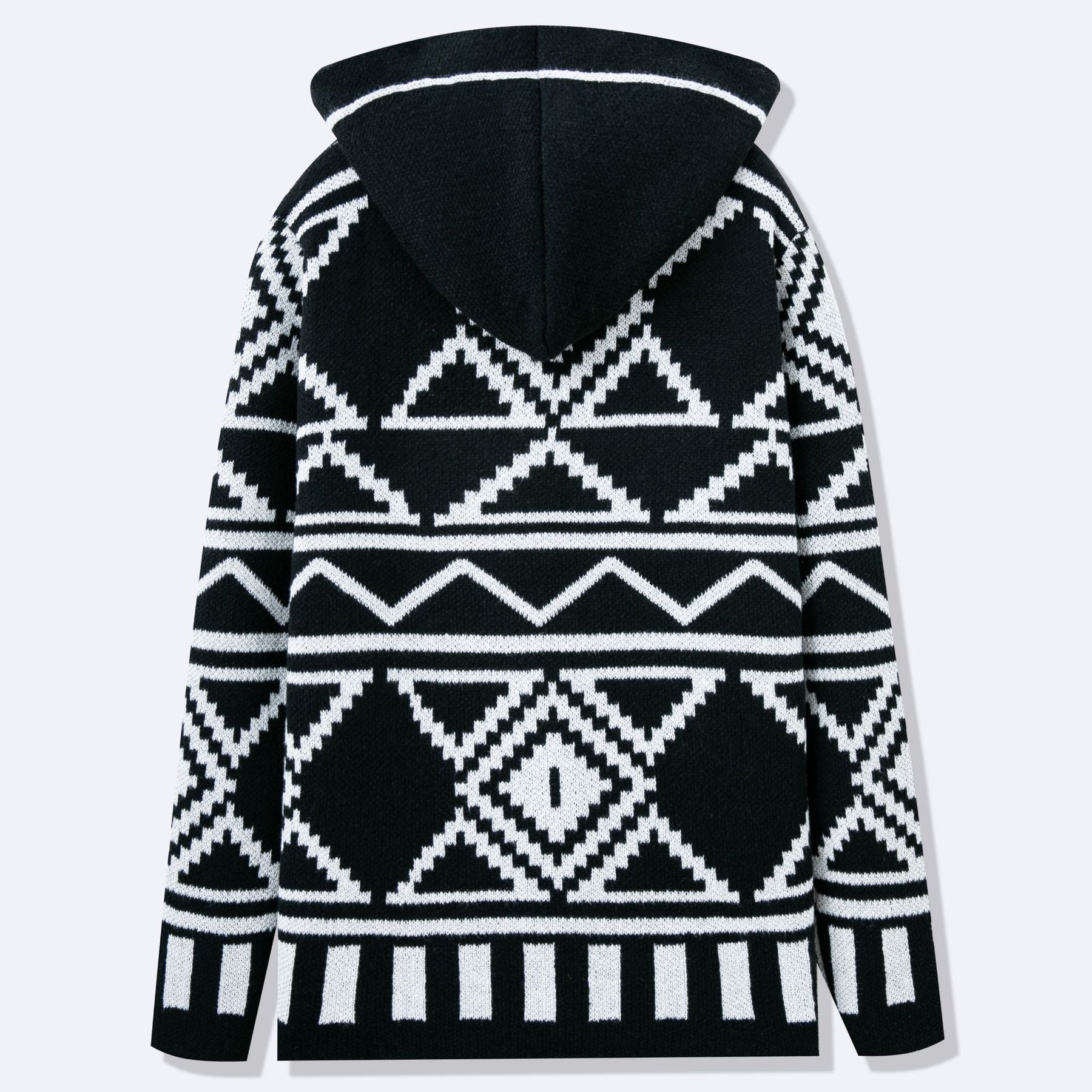 Herren Strickjacke mit kreativem Muster und offener Front Echoarchiv