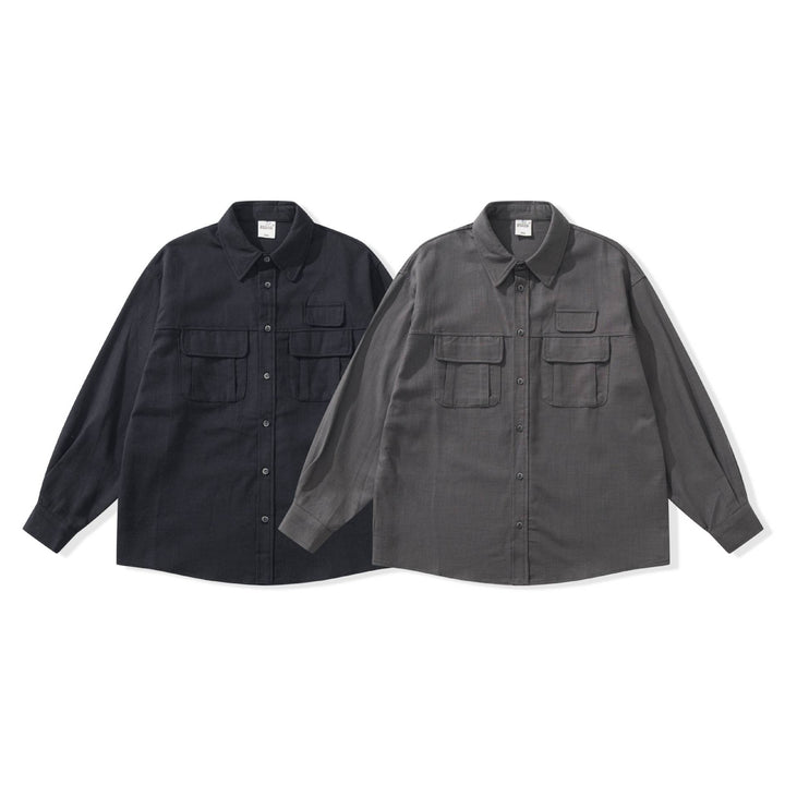 Herren Utility-Overshirt mit großen Pattentaschen und Boxy-Schnitt Echoarchiv