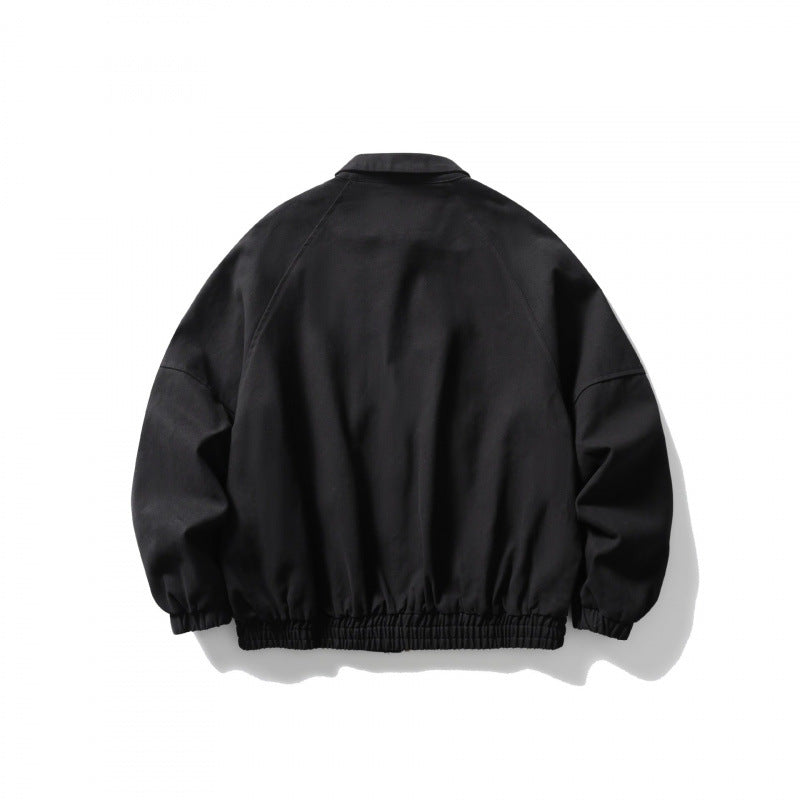 Unisex Kurz geschnittene Boxy-Jacke aus Denim mit Gummizugsaum und Pattentaschen Echo Archiv