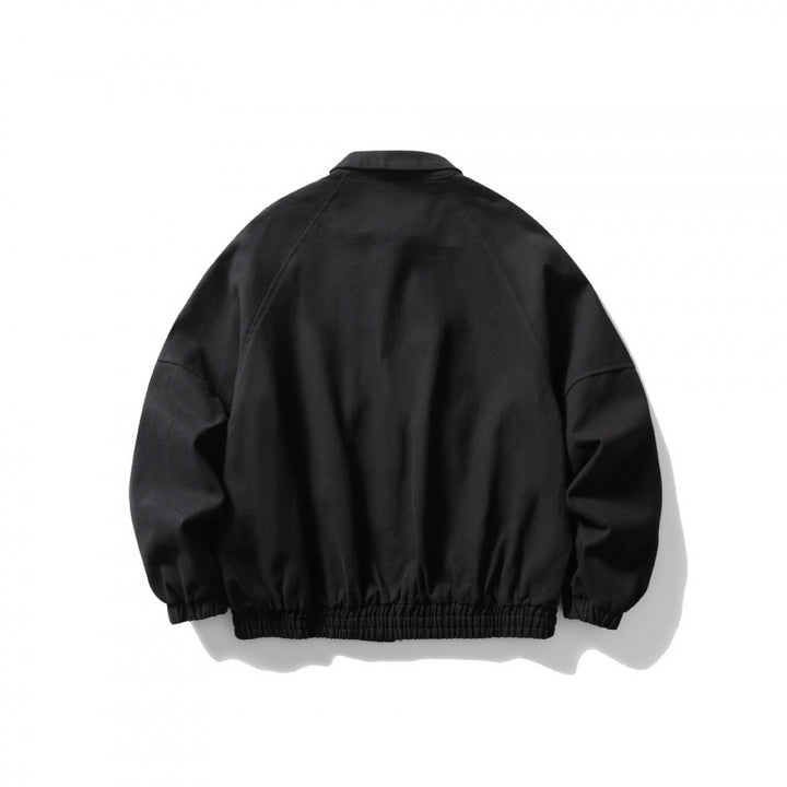 Unisex Kurz geschnittene Boxy-Jacke aus Denim mit Gummizugsaum und Pattentaschen Echo Archiv