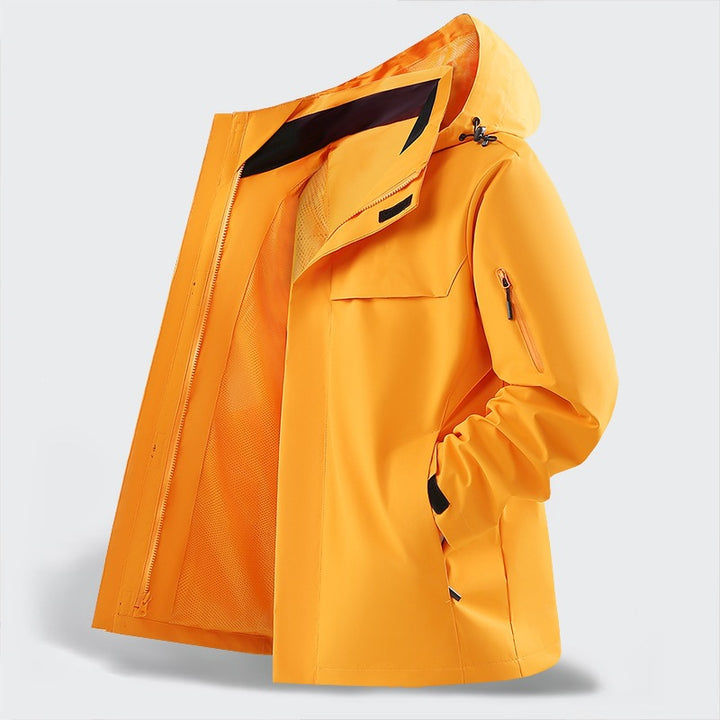 Herren Leichte wasserabweisende Kapuzen-Softshell-Übergangsjacke mit Meshfutter & Utility-Taschen Echoarchiv