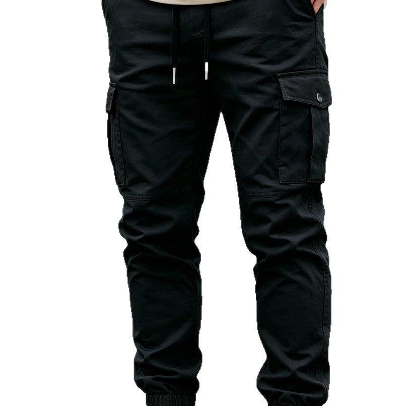 Herren Tapered Cargo-Jogginghose mit elastischem Saum, Kordelzug & Multifunktions‑Taschen Echo Archiv