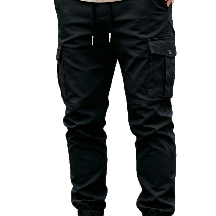 Herren Tapered Cargo-Jogginghose mit elastischem Saum, Kordelzug & Multifunktions‑Taschen Echo Archiv