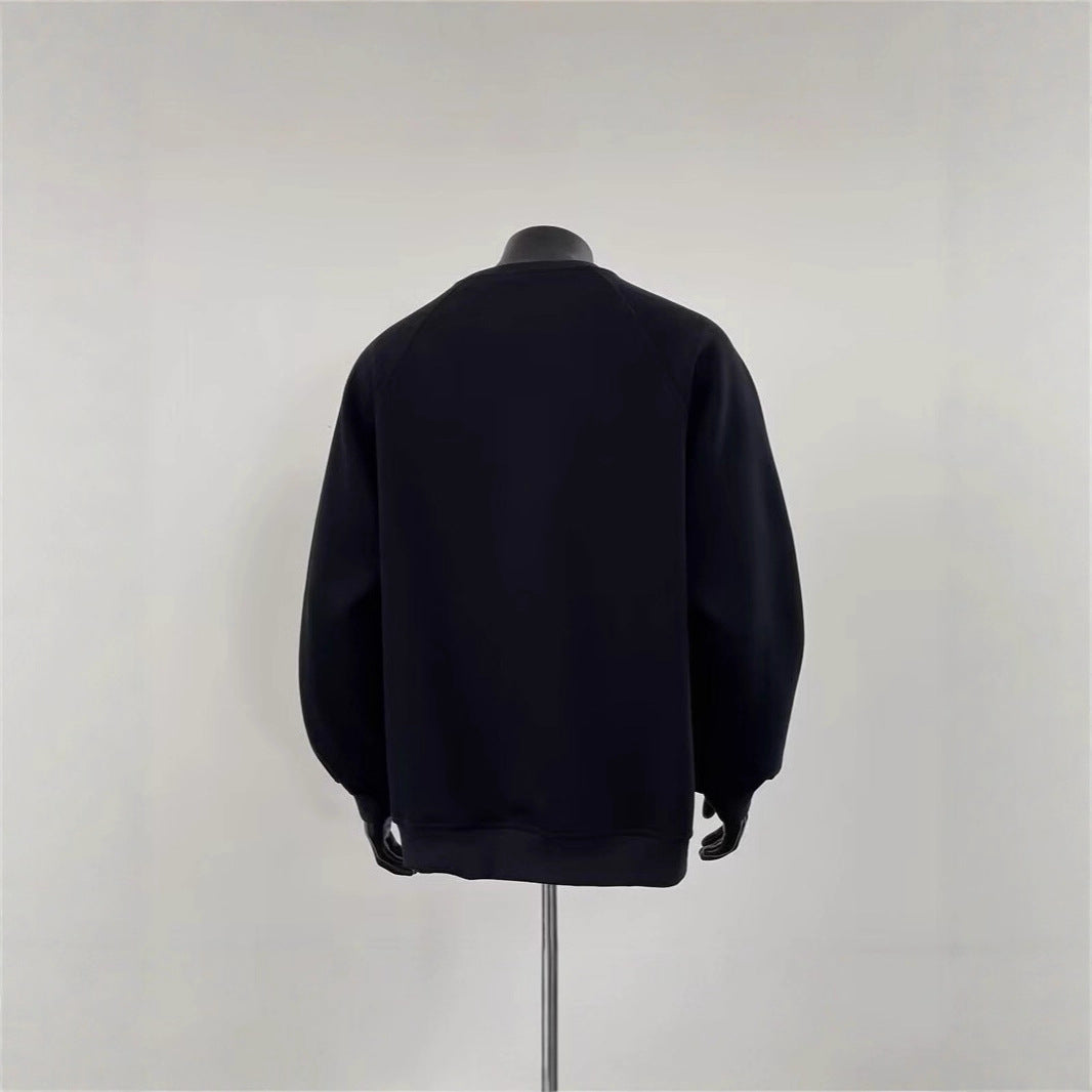 Herren Modischer Sweatshirt mit Schulter-Patch-Design Echoarchiv