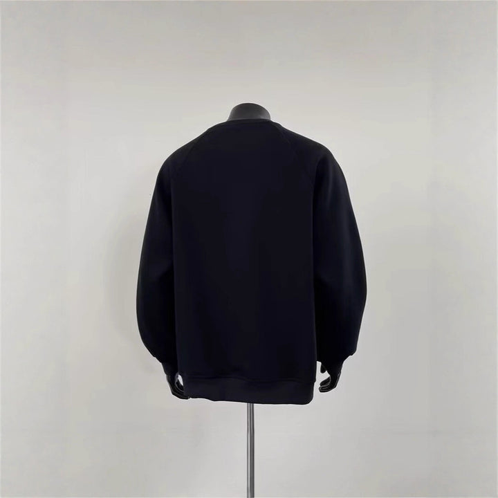 Herren Modischer Sweatshirt mit Schulter-Patch-Design Echoarchiv