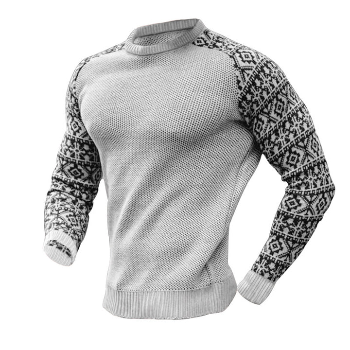 Herren Strickpullover mit grafischem Muster und strukturiertem Design Echoarchiv