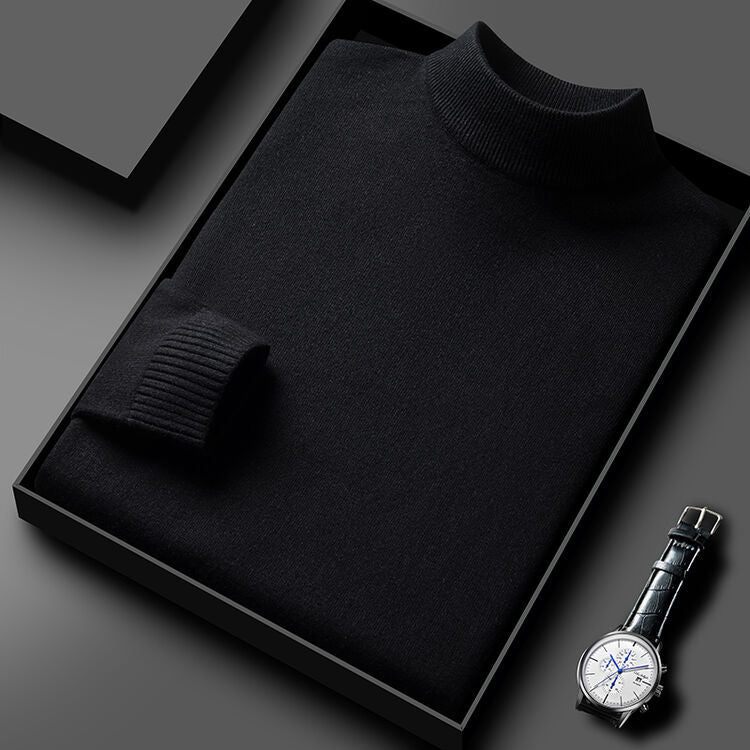 Herren eleganter Pullover mit hochgeschlossenem Kragen Echoarchiv