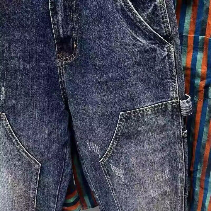 Herren Lässige Denim-Hose mit modischen Details Echoarchiv