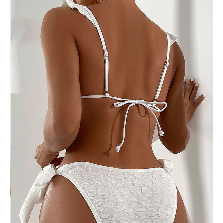 Damen Triangel-Bikini mit Rüschendetails und dekorativen Ring Echo Archiv