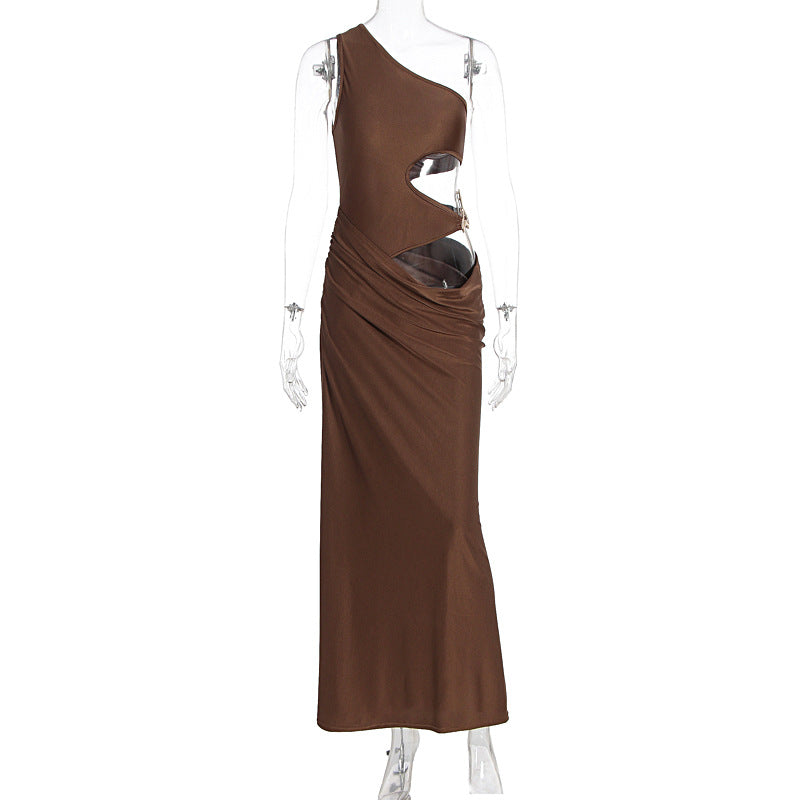 Damen Körperbetontes Maxikleid mit asymmetrischem Schnitt und exklusiven Cut-Out-Details Echo Archiv