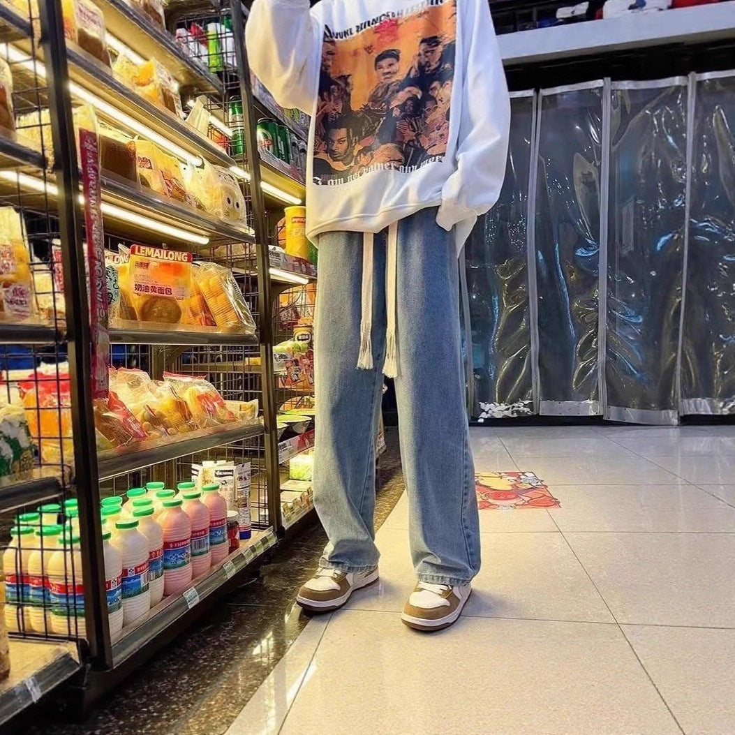 Herren Komfortable und modische Baggy-Jeans Echoarchiv