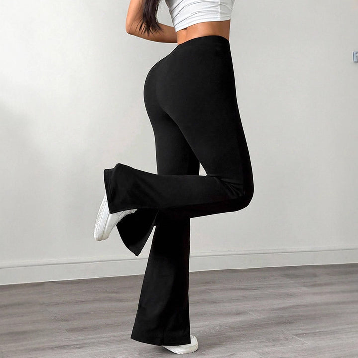 Damen elegante Flared-Hose aus flexibler Mikrofaser Echo Archiv