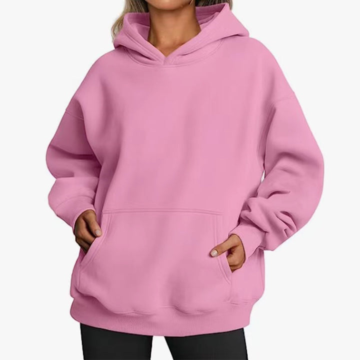 Damen nan extralanger Oversize-Kapuzenpullover im Boxy-Schnitt mit Kängurutasche und geripptem Abschluss Echo Archiv