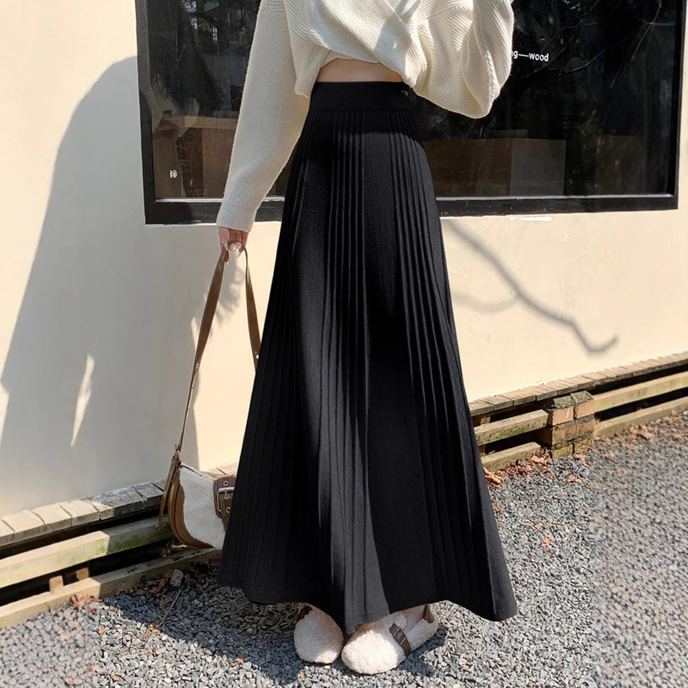 Damen Plissierter Maxirock mit hohem Bund Echo Archiv 1787632235