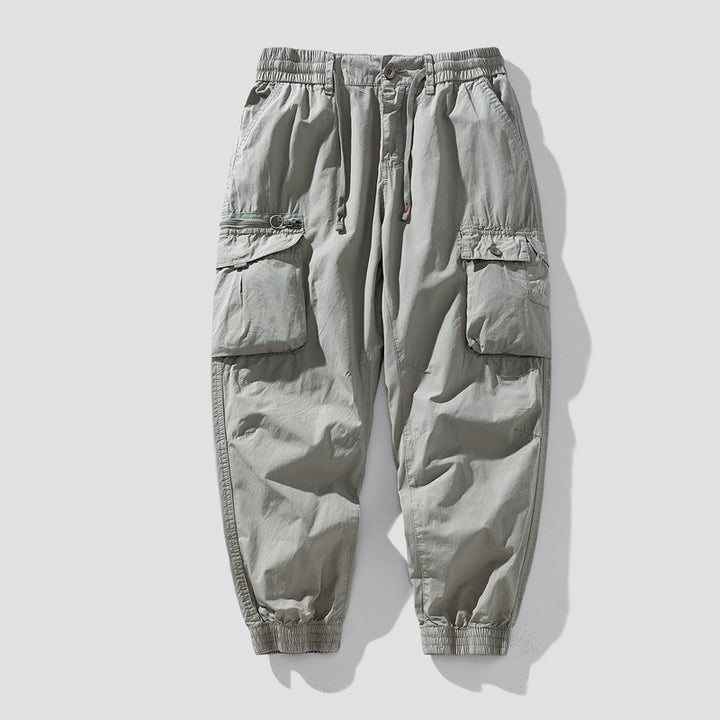 Herren Cargo-Jogger mit Reißverschluss-Utilitytasche, Schlüsselring und elastischem Tunnelzugbund Echo Archiv