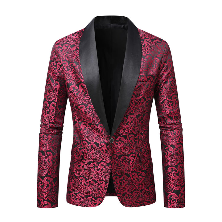 Herren eleganter Pailletten Blazer mit Paisley-Muster Echoarchiv