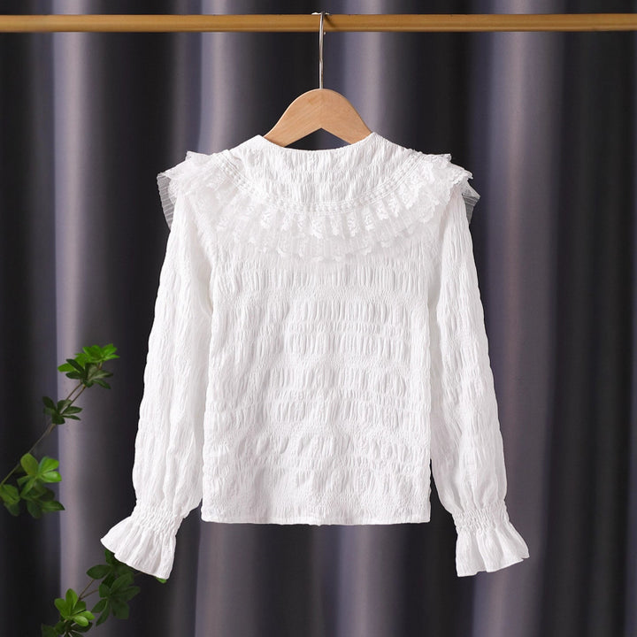 Damen Bluse mit voluminösem Rüschenkragen Echo Archiv
